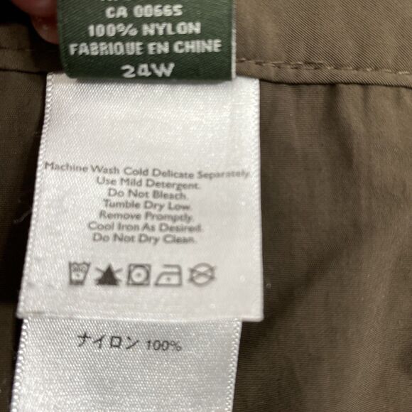 Eddie‎ Bauer Shorts Womens Plus Size 24W Brown Nylon Outdoors Gorpcore Pockets - Picture 7 of 7